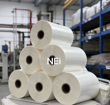 90 GU से अधिक चमक स्तर चमकदार लेमिनेशन फिल्म रीसाइक्लेबल पर्यावरण के अनुकूल विकल्पों के साथ और 120 डिग्री सेल्सियस तक तापमान प्रतिरोध