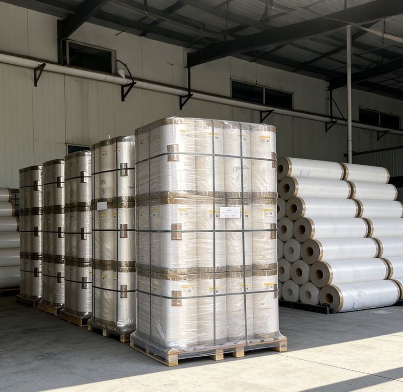 उच्च चमक खत्म के लिए डबल साइड कोरोना ट्रीटमेंट और ईवीए चिपकने वाली नमी प्रतिरोधी चमकदार लेमिनेशन फिल्म