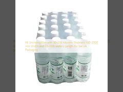 सुरक्षित पैकेजिंग के लिए 30–200 माइक्रोन मोटाई, 100–2000 मिमी चौड़ाई और 30–1000 मीटर लंबाई वाली पीई सिकुड़न फिल्म