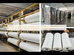 विभिन्न मुद्रण स्याही के साथ संगत मल्टीपल एक्सट्रूज़न मैट लैमिनेशन फिल्म, पैकेजिंग और लेबलिंग उद्योग के लिए आदर्श, परिवर्तनीय लंबाई